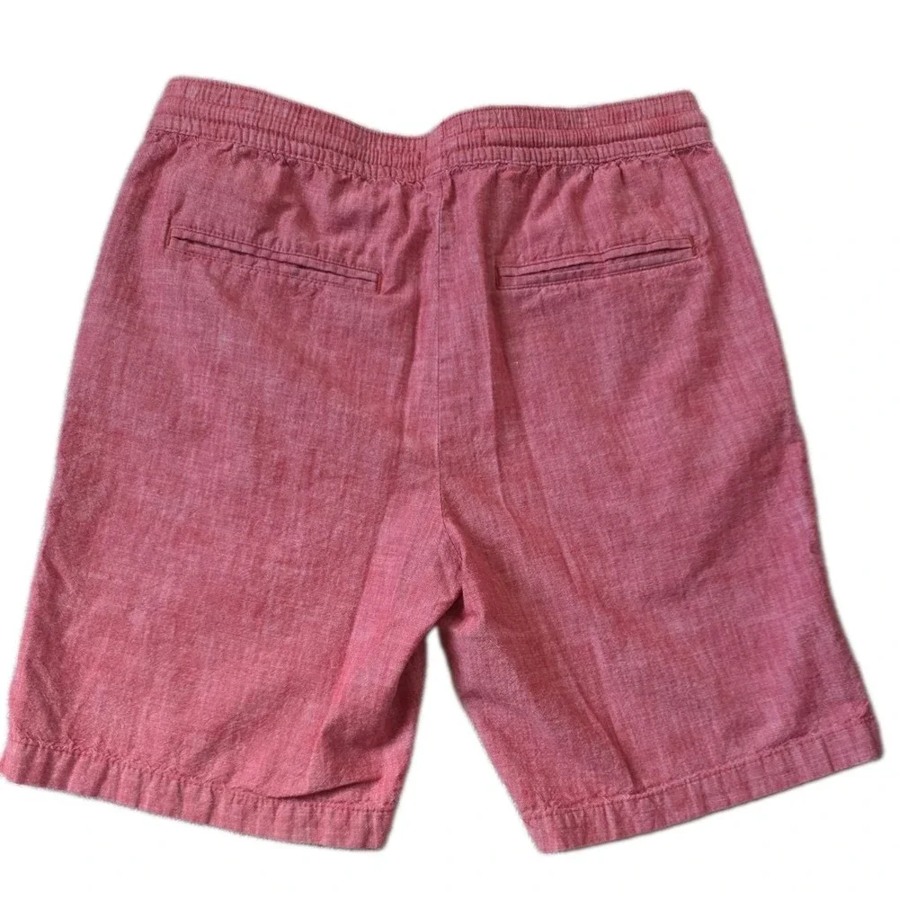 BANANA REPUBLIC DECK SHORTS Mens Size Small ELASTIC DRAWSTRING WAIST RED